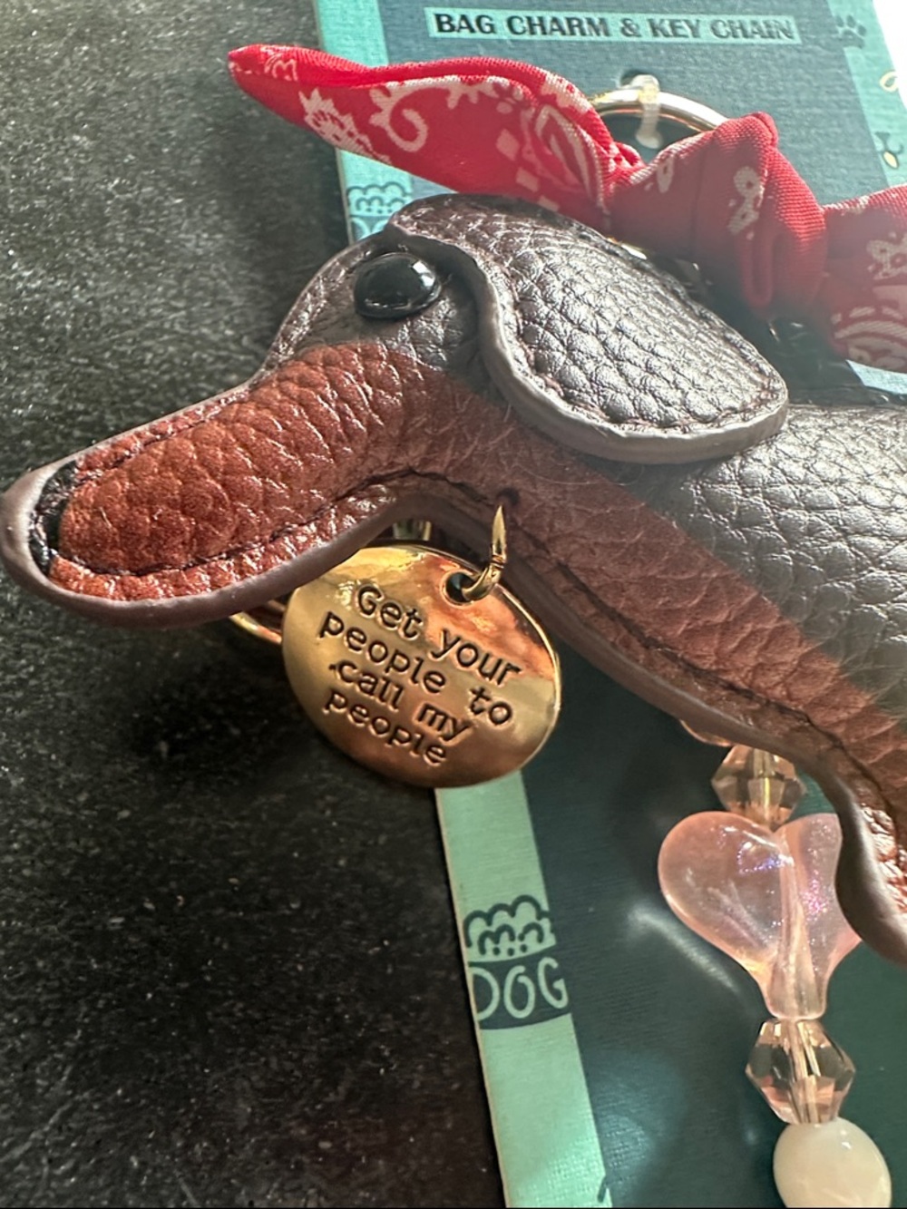 NEW PIPER K Dachshund Dog Bag charm and key chain - Picture 7 of 9